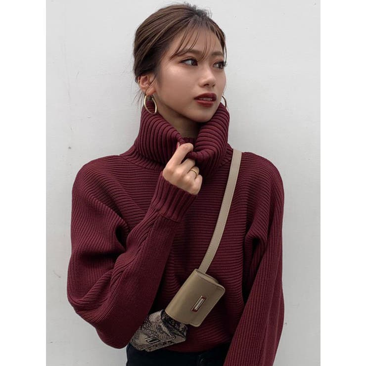 WEB限定】ウォッシャブルウール タートルネックニット(トップス