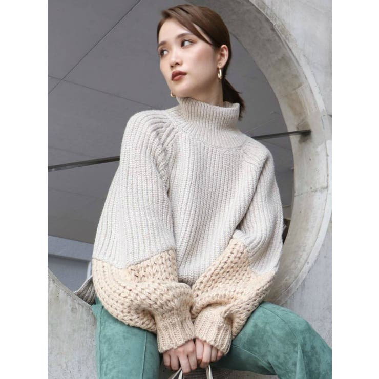 スリーブローゲージニット 品番 Mksw Murua ムルーア のレディースファッション通販 Shoplist ショップリスト