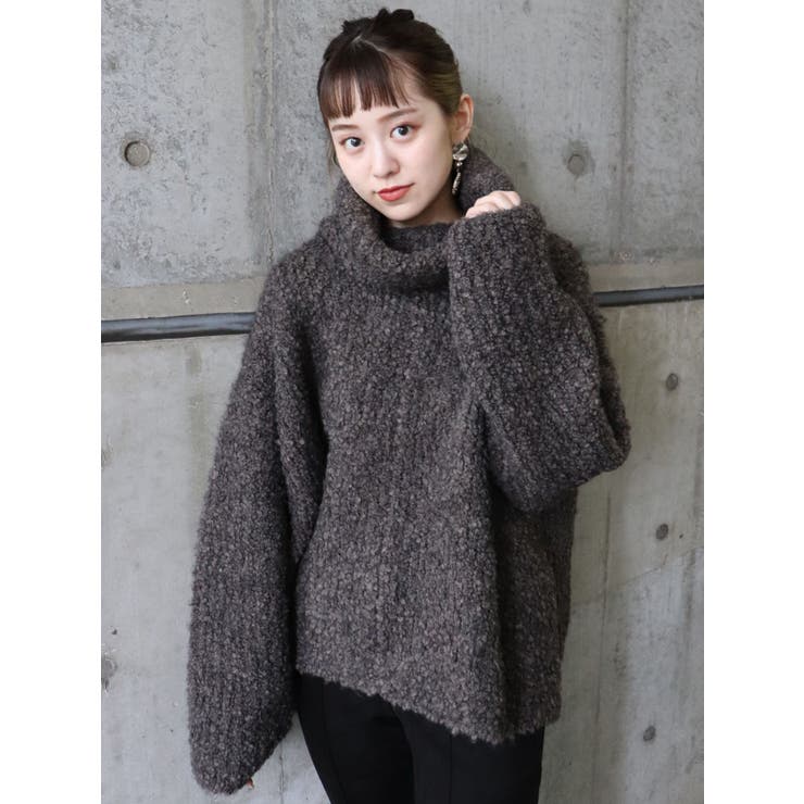 リミフゥ　ボレロ　カーディガン　ポンチョ　ニット　ウール　グレー　コート　S セール】 【洗える】ウールカシミヤブレンド ニットカーディガン