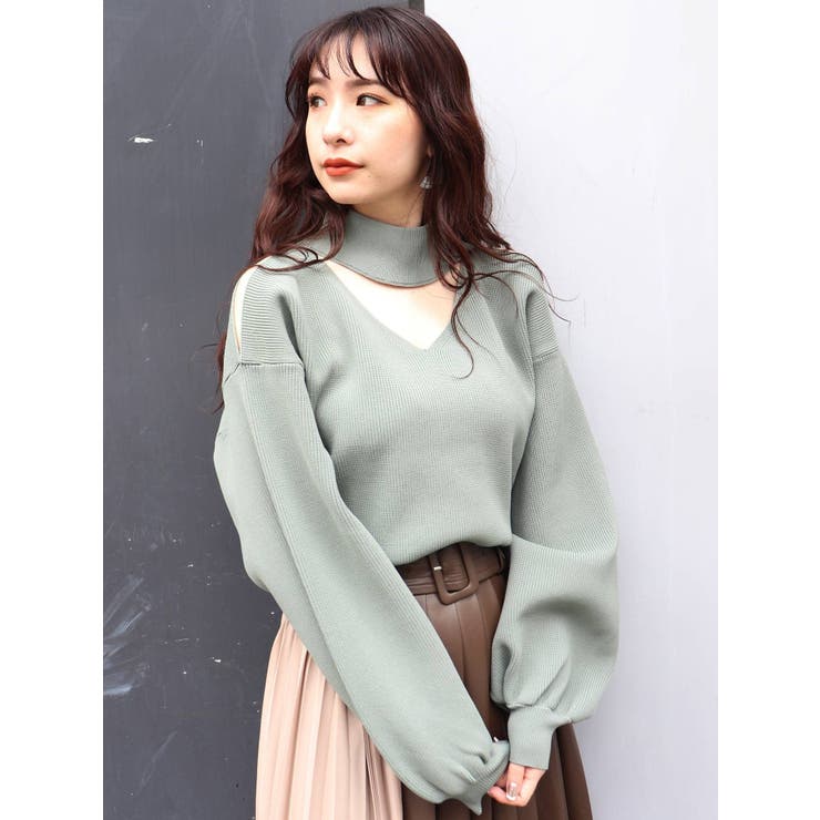 人気が高い  チョーカーニット[品番：MKSW0032545]｜MURUA（ムルーア）の トップス