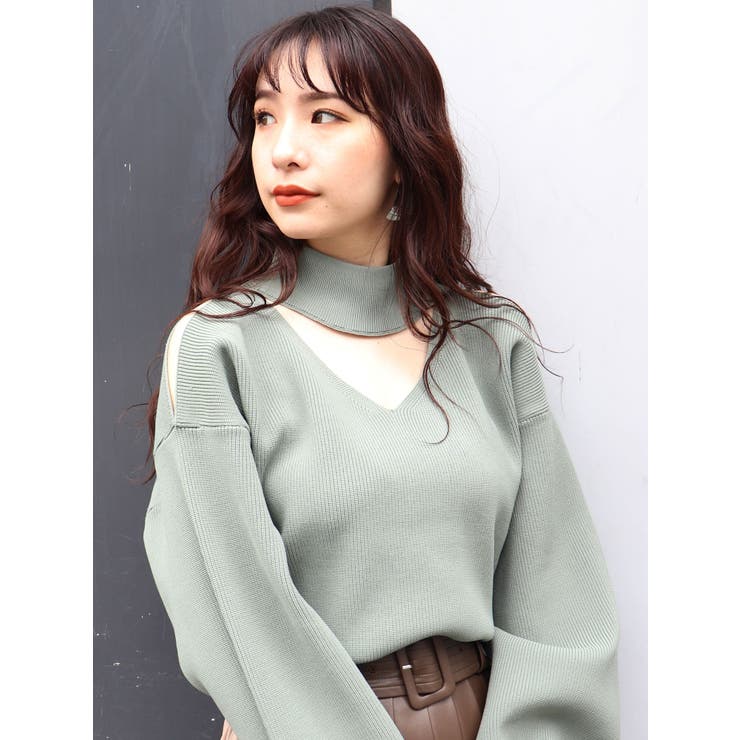 【SEAL限定商品】 チョーカーニット[品番：MKSW0032545]｜MURUA（ムルーア）の トップス