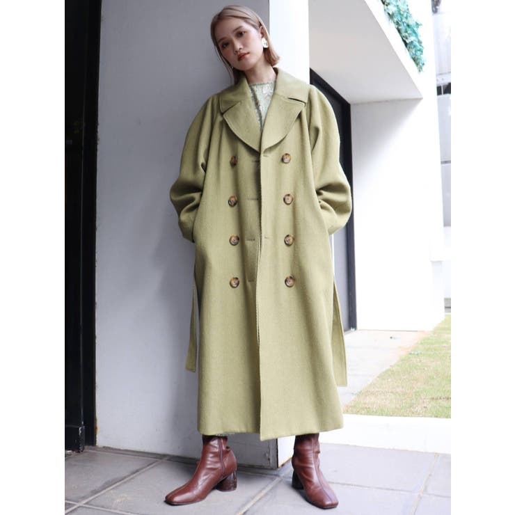 ヘリンボーンダブルコート[品番：MKSW0033210]｜MURUA（ムルーア）のレディースファッション通販｜SHOPLIST（ショップリスト）