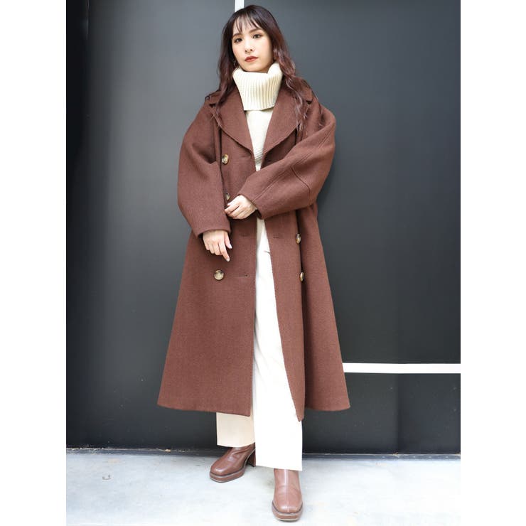 新品　ムルーア　ヘリンボーンダブルコート