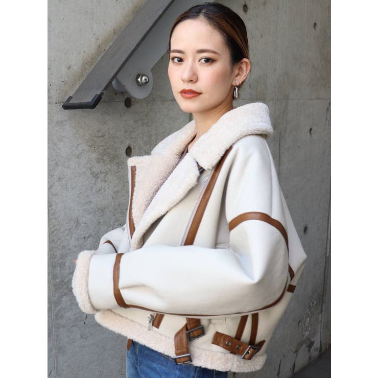 今 話題 の 人気 商品 ベルトフェイクムートンブルゾン[品番：MKSW0032753]｜MURUA ジャケット・アウター