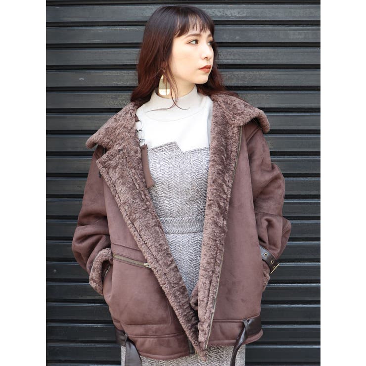 アレンジタックムートンブルゾン[品番：MKSW0032990]｜MURUA（ムルーア