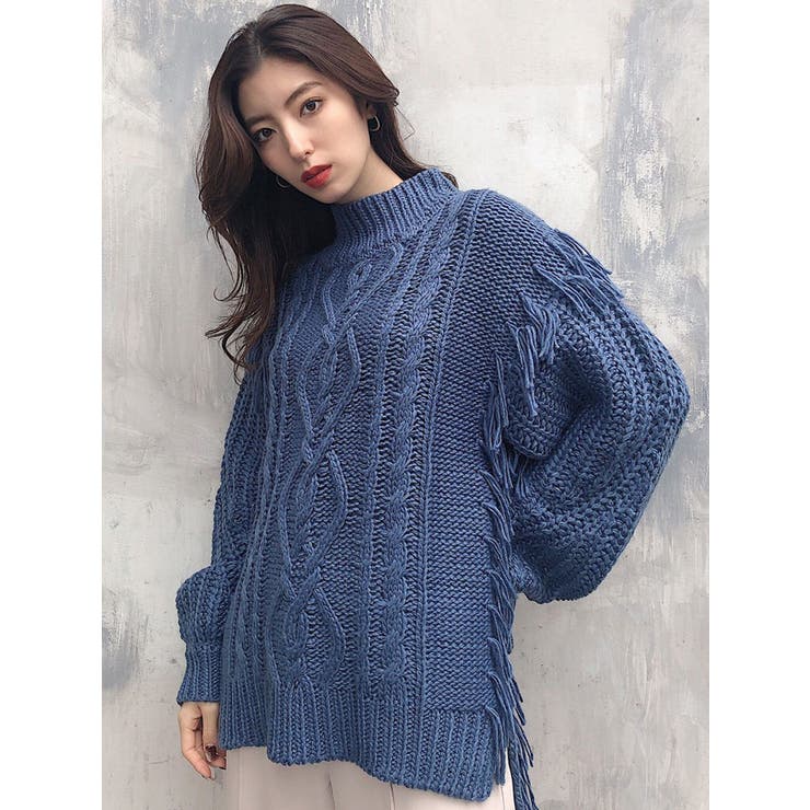 フリンジケーブルニット[品番：MKSW0033221]｜MURUA（ムルーア）の