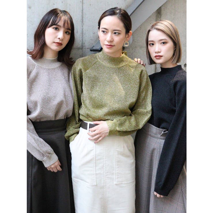 ラメパフスリーブニット[品番：MKSW0034237]｜MURUA（ムルーア