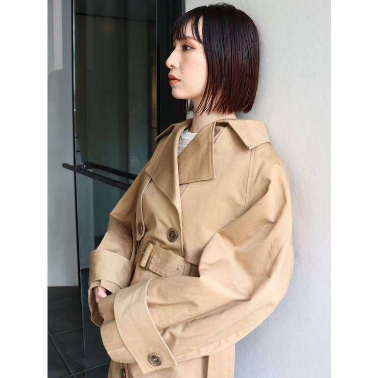 クロップドショートトレンチコート[品番：MKSW0034482]｜MURUA