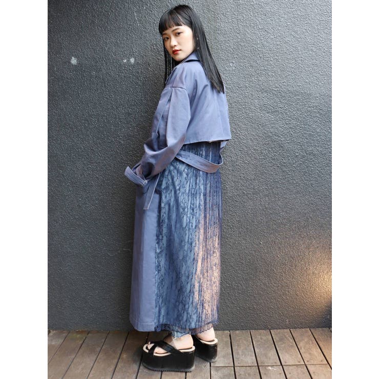 ONLINE限定】レースプリーツトレンチコート[品番：MKSW0035810