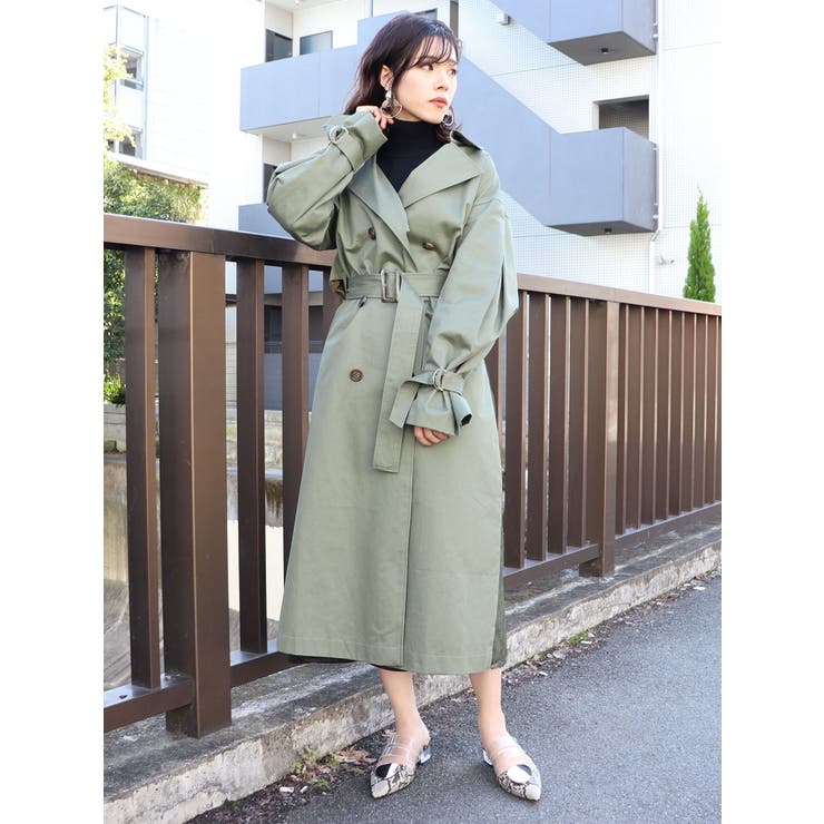 ONLINE限定】レースプリーツトレンチコート[品番：MKSW0035810