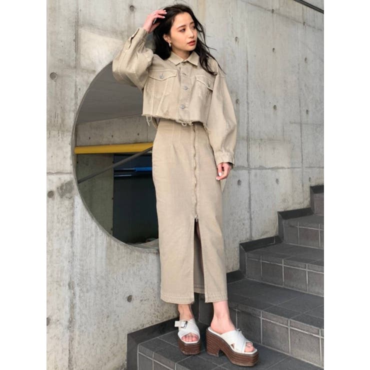 ★新品　MURUA コクーンスリーブジャケット & フロントZIPタイトスカート レディース その他 MURUAコクーンスリーブジャケット&フロントZIP