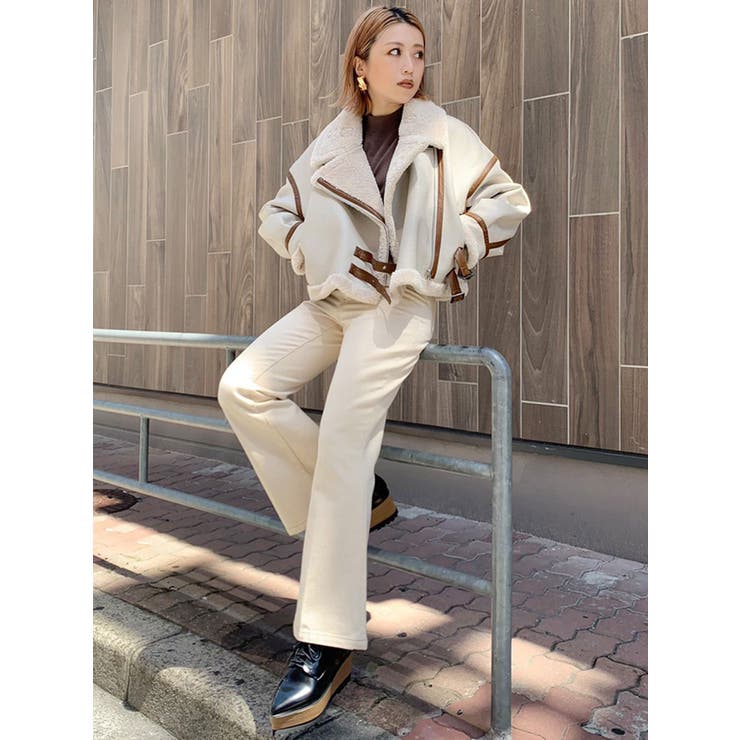 【12月スーパーSALE 15％OFF】 ベルトフェイクムートンブルゾン[品番：MKSW0034240]｜MURUA その他