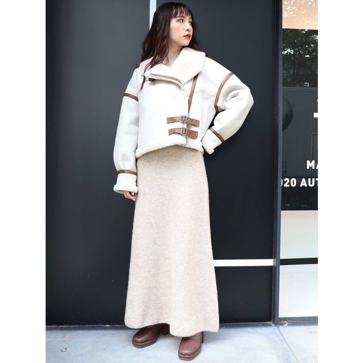 SALE15日〜22日まで♡MURUA ベルトフェイクムートンブルゾン ベルトフェイクムートンブルゾン[品番：MKSW0032753]｜MURUA（ムルーア