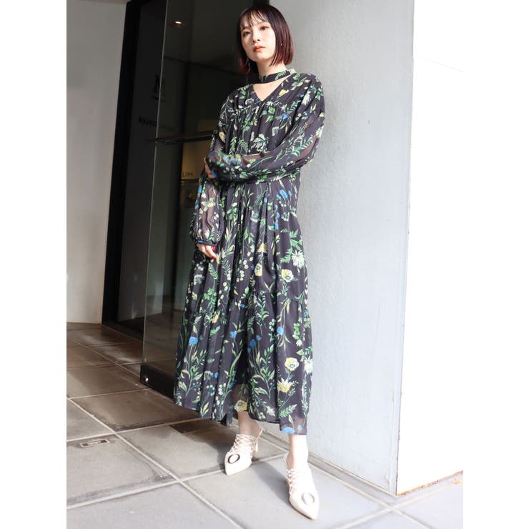 ボタニカルフラワーワンピース[品番：MKSW0034487]｜MURUA