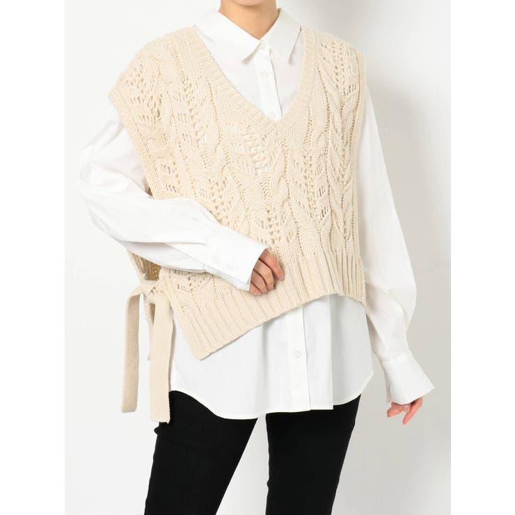 パネライ 希少 ニットベストレイヤーデザインシャツ[品番：MKSW0034488]｜MURUA トップス