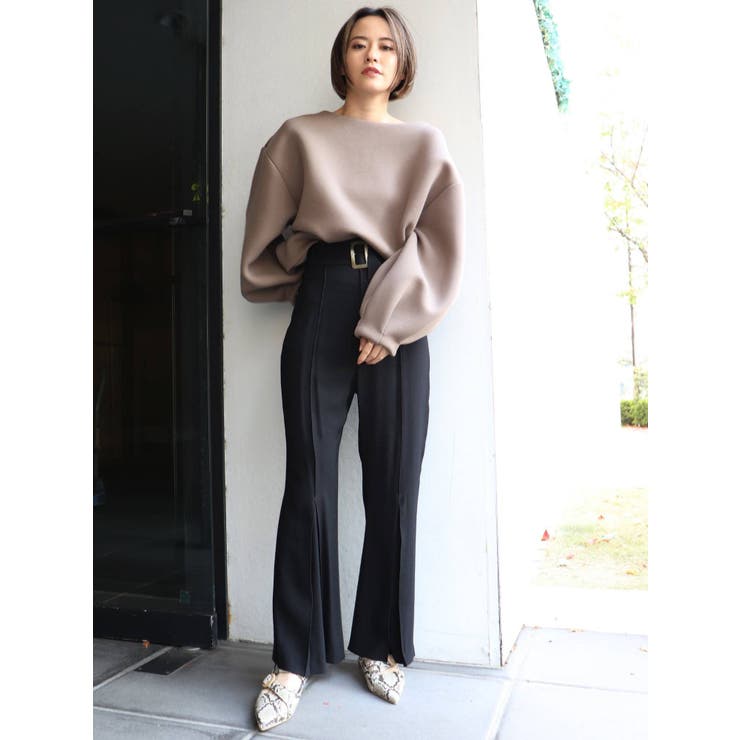 時間限定最終値下げ【美品】MURUA  ヘムタックフレアパンツ  KHK ヘムタックフレアパンツ[品番：MKSW0034492]｜MURUA（ムルーア