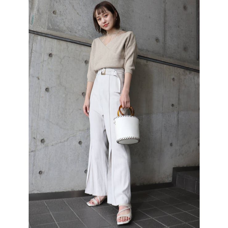 時間限定最終値下げ【美品】MURUA  ヘムタックフレアパンツ  KHK ヘムタックフレアパンツ[品番：MKSW0034492]｜MURUA（ムルーア