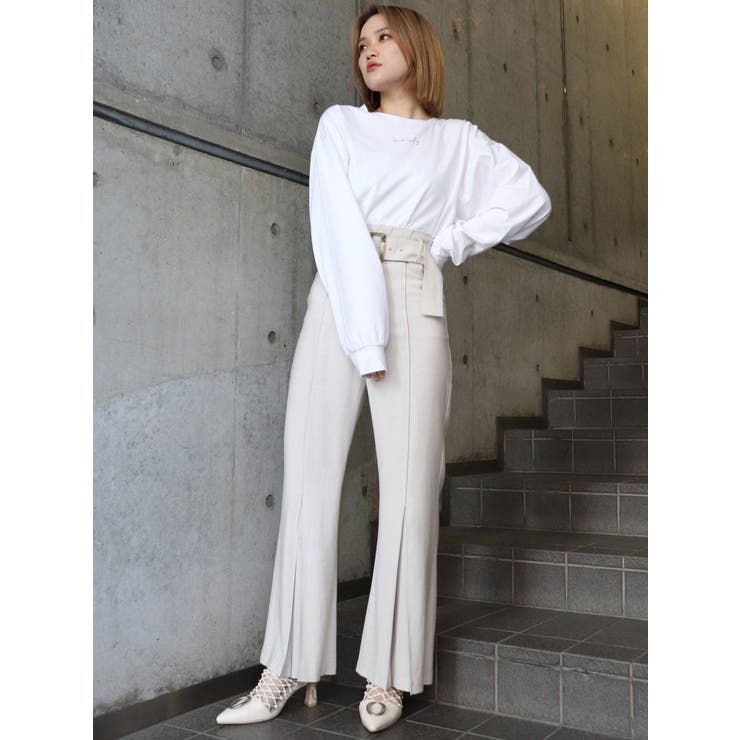 時間限定最終値下げ【美品】MURUA  ヘムタックフレアパンツ  KHK ヘムタックフレアパンツ[品番：MKSW0034492]｜MURUA（ムルーア
