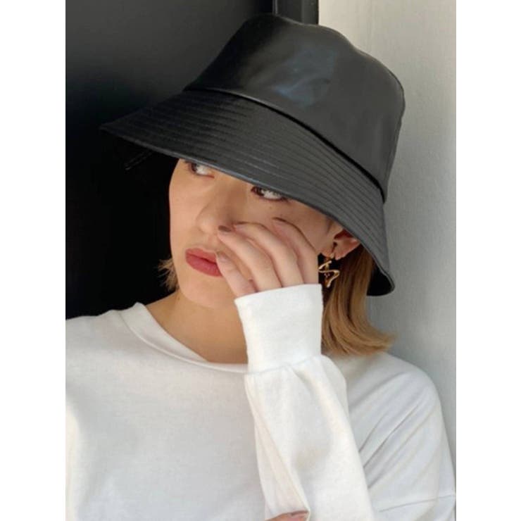 シンセティックレザーバケットハット[品番：MKSW0034080]｜MURUA（ムルーア）のレディースファッション通販｜SHOPLIST（ショップリスト）