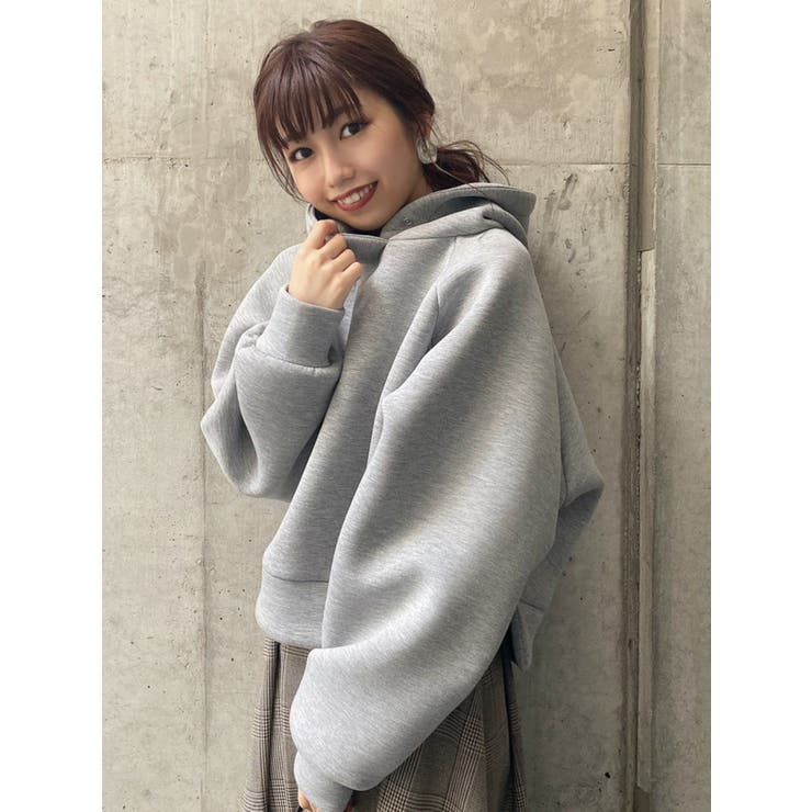 パーカー ボンディングショートパーカー　MURUA MURUA ボンディングショートパーカー（ブルー） -ファッション通販