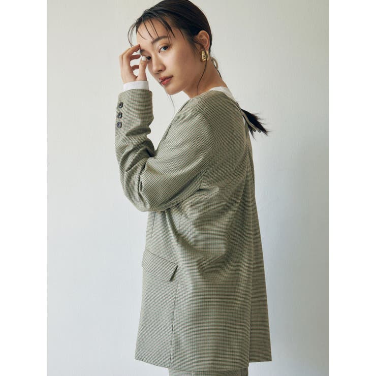 バックオープンノーカラージャケット[品番：MKSW0035296]｜MURUA