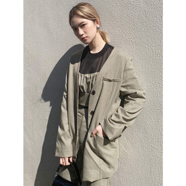 バックオープンノーカラージャケット 品番 Mksw Murua ムルーア のレディースファッション通販 Shoplist ショップリスト