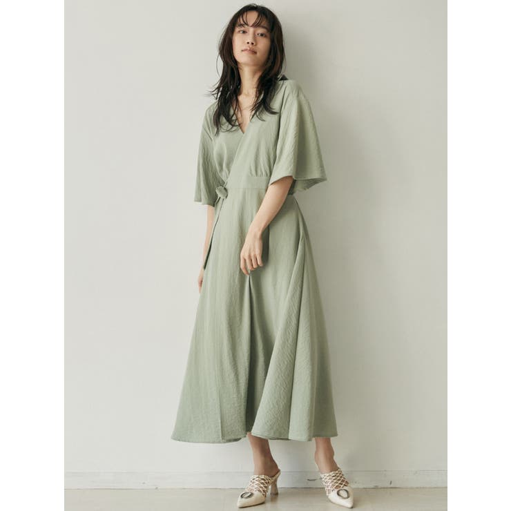 カシュクールオープンカラーワンピース 品番 Mksw Murua ムルーア のレディースファッション通販 Shoplist ショップリスト