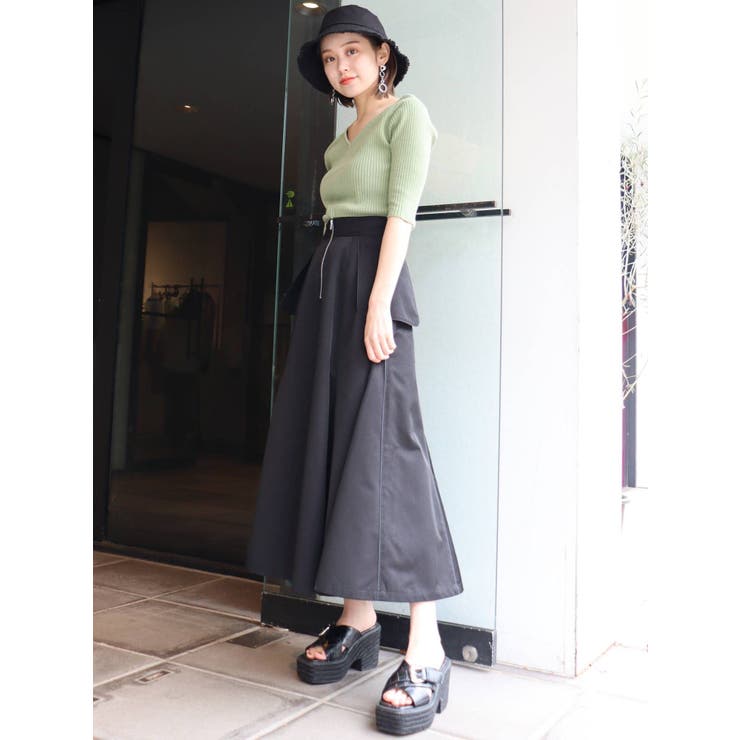 スウィッチパターンフレアスカート[品番：MKSW0035375]｜MURUA  