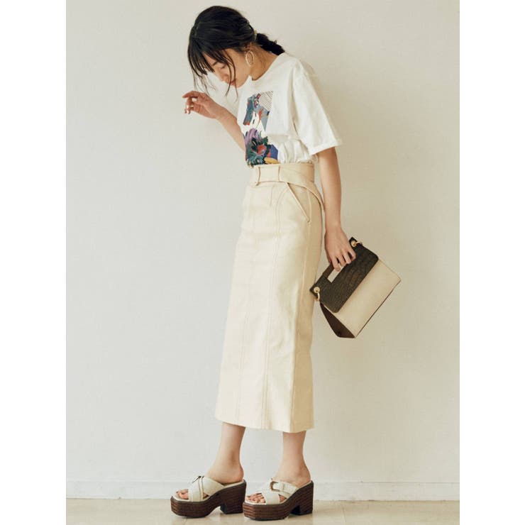 スリムステッチペンシルスカート[品番：MKSW0035962]｜MURUA