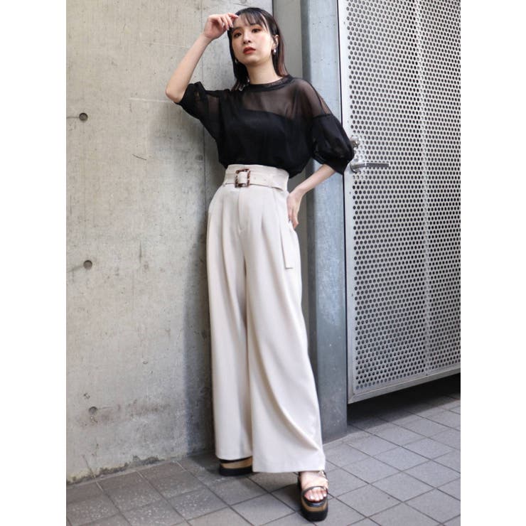 タックワイドパンツ[品番：MKSW0036644]｜MURUA（ムルーア）の