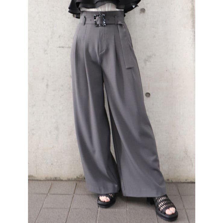 MUVEIL タックワイドパンツ MUVEIL タックワイドパンツ