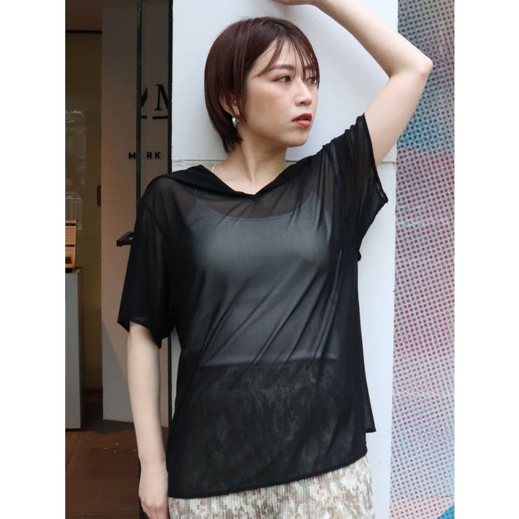 キャメル】セーラーカラーチュールトップス[品番：MKSW0037788]｜MURUA