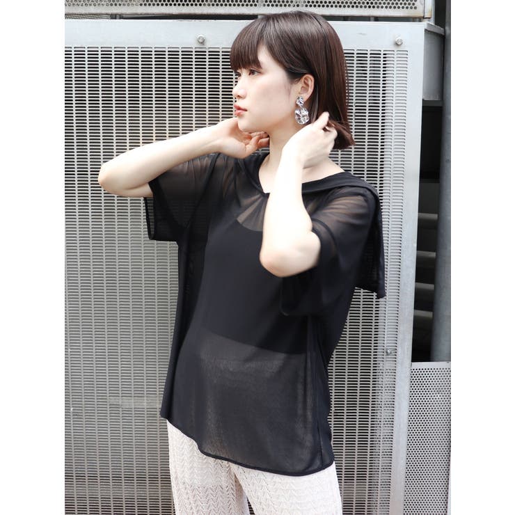 セーラーカラーチュールトップス[品番：MKSW0037788]｜MURUA（ムルーア）のレディースファッション通販｜SHOPLIST（ショップリスト）