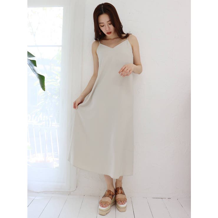 バッククロスキャミワンピース[品番：MKSW0037496]｜MURUA