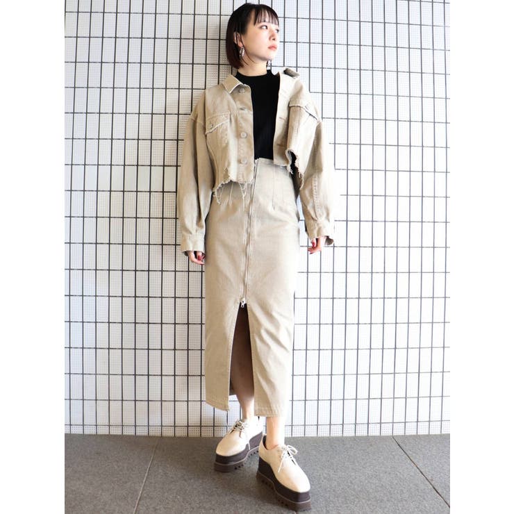 ★新品　MURUA コクーンスリーブジャケット & フロントZIPタイトスカート フロントZIPタイトスカート[品番：MKSW0039120]｜MURUA（ムルーア