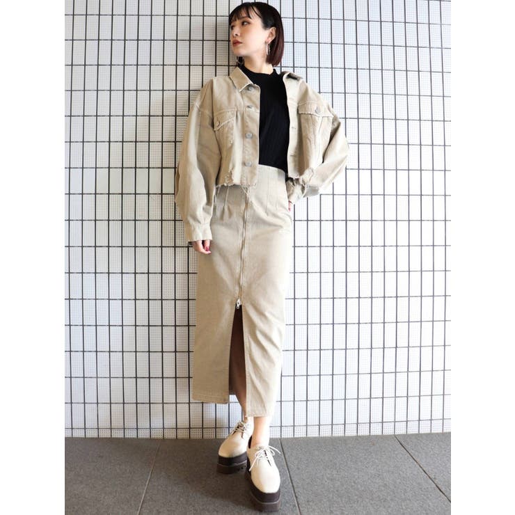 ★新品　MURUA コクーンスリーブジャケット & フロントZIPタイトスカート フロントZIPタイトスカート[品番：MKSW0039120]｜MURUA（ムルーア