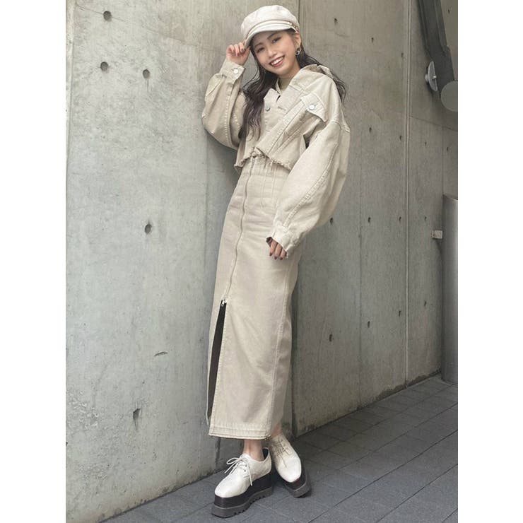 ★新品　MURUA コクーンスリーブジャケット & フロントZIPタイトスカート フロントZIPタイトスカート[品番：MKSW0039120]｜MURUA（ムルーア