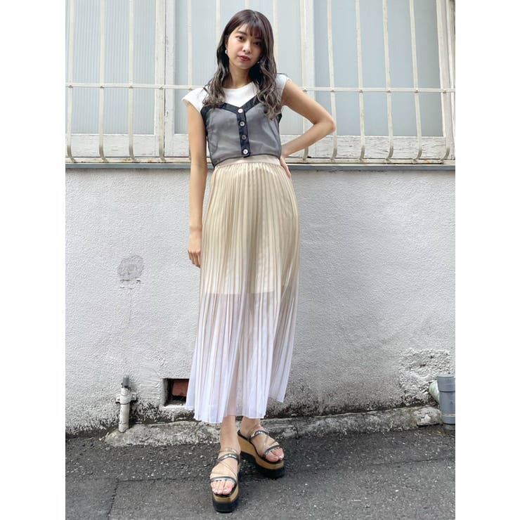 新品 シアーキャミレイヤードトップス[品番：MKSW0036678]｜MURUA トップス