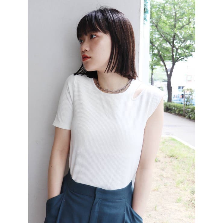 アシンメトリーパット付きTOPS[品番：MKSW0038286]｜MURUA（ムルーア