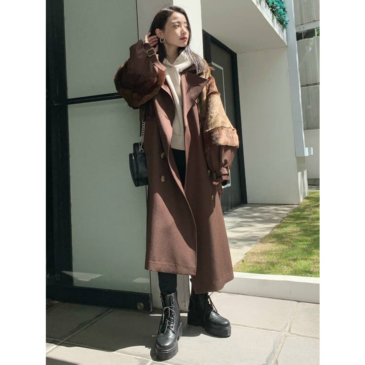 MURUA ダブルトレンチコート MURUA ロングダブルトレンチコート