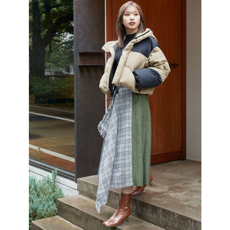 まとめ割【MURUA×GERRY】クロップドショートダウンジャケット MURUA 【MURUA-GERRY】クロップドショートダウンジャケット（ベージュ