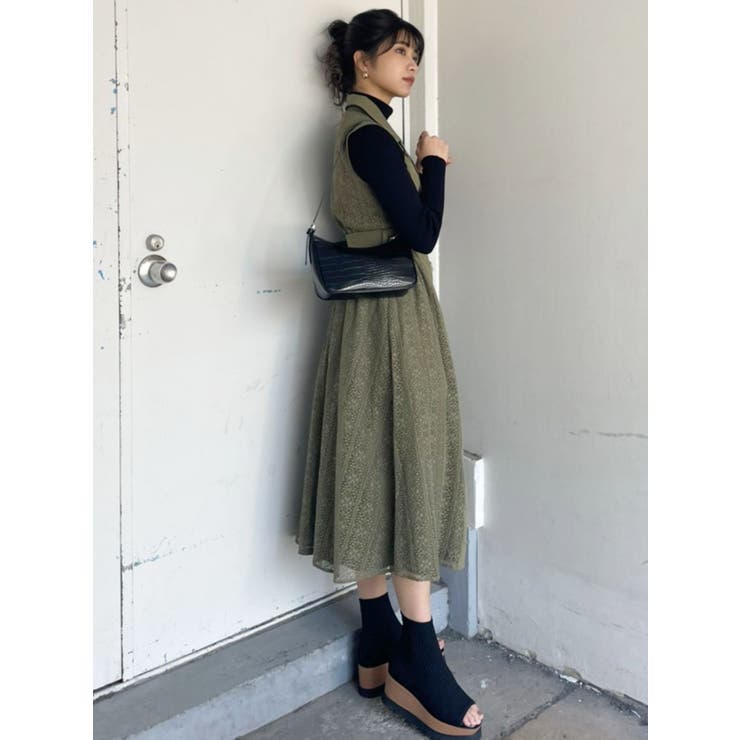 3WAYレーストレンチコートワンピース[品番：MKSW0042517]｜MURUA