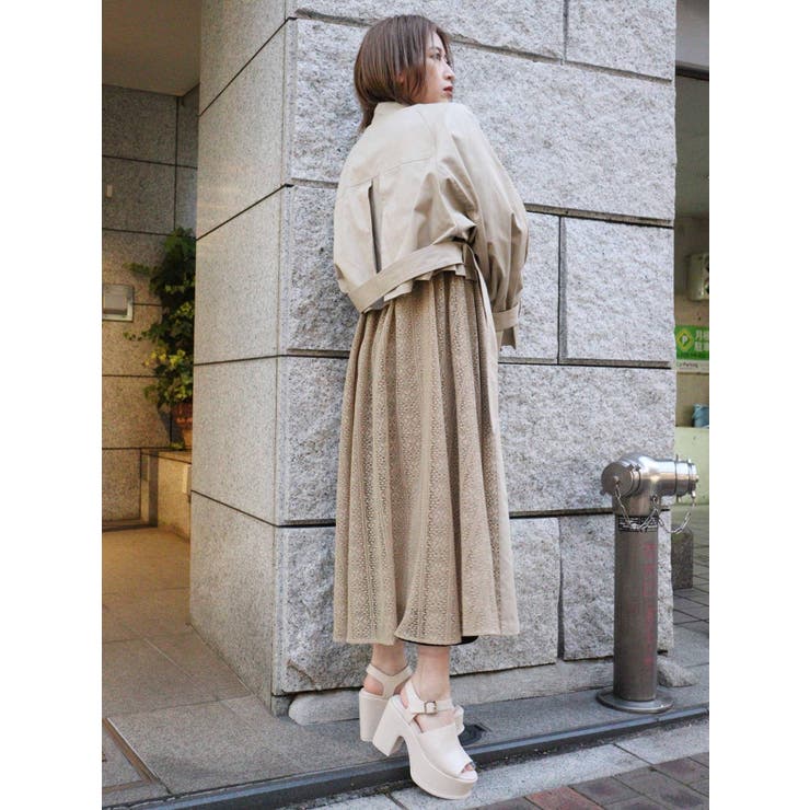 3WAYレーストレンチコートワンピース[品番：MKSW0042517]｜MURUA