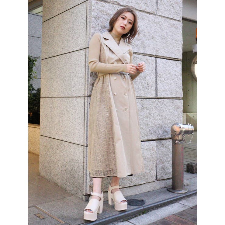 B00244 MURUA ムルーア　ケープルーズトレンチコート B00244 MURUA ムルーア ケープルーズトレンチコート｜ジャケット