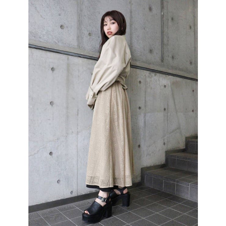3WAYレーストレンチコートワンピース[品番：MKSW0042517]｜MURUA