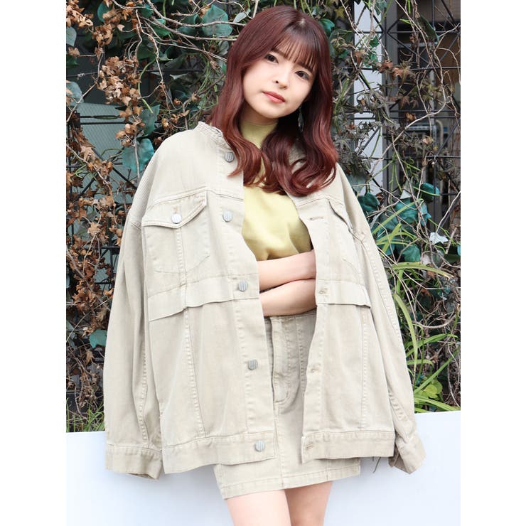 MURUA オーバールーズノーカラージャケット【セットアップ着用