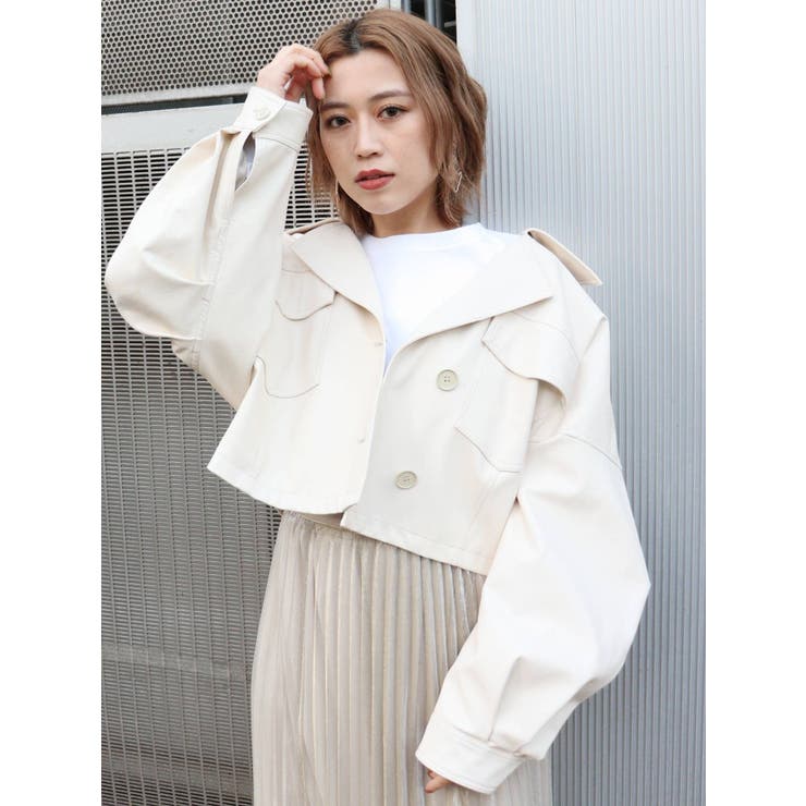 フェイクレザーショートジャケット[品番：MKSW0042222]｜MURUA