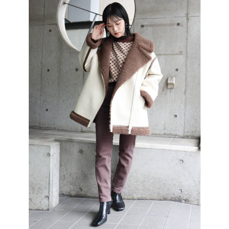 ルーズフェイクムートン[品番：MKSW0041332]｜MURUA（ムルーア）の