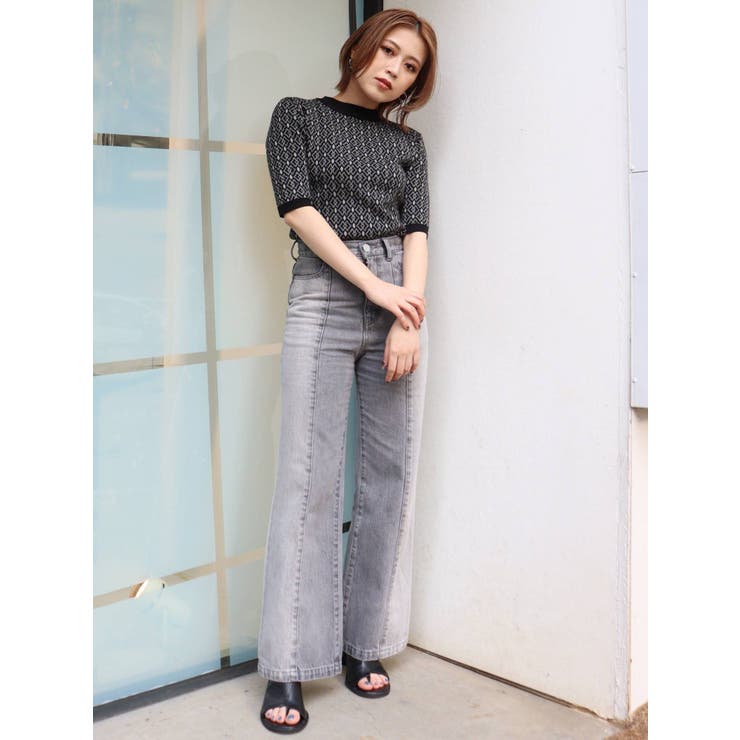 MIXパターンストレートパンツ【セットアップ着用可能】[品番