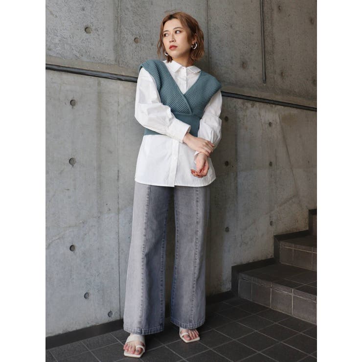 MIXパターンストレートパンツ【セットアップ着用可能】[品番